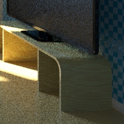 Comparison render without portal light and with portal light enabled